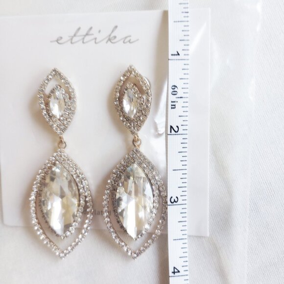 Ettika Gold and Silver Teardrop Earrings - Picture 4 of 6